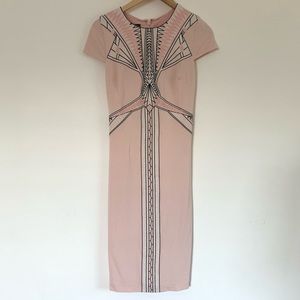 BEBE Light pink midi dress